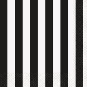 Black and White Stripe Napkins