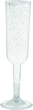 Load image into Gallery viewer, Silver Glitter Champagne Flute
