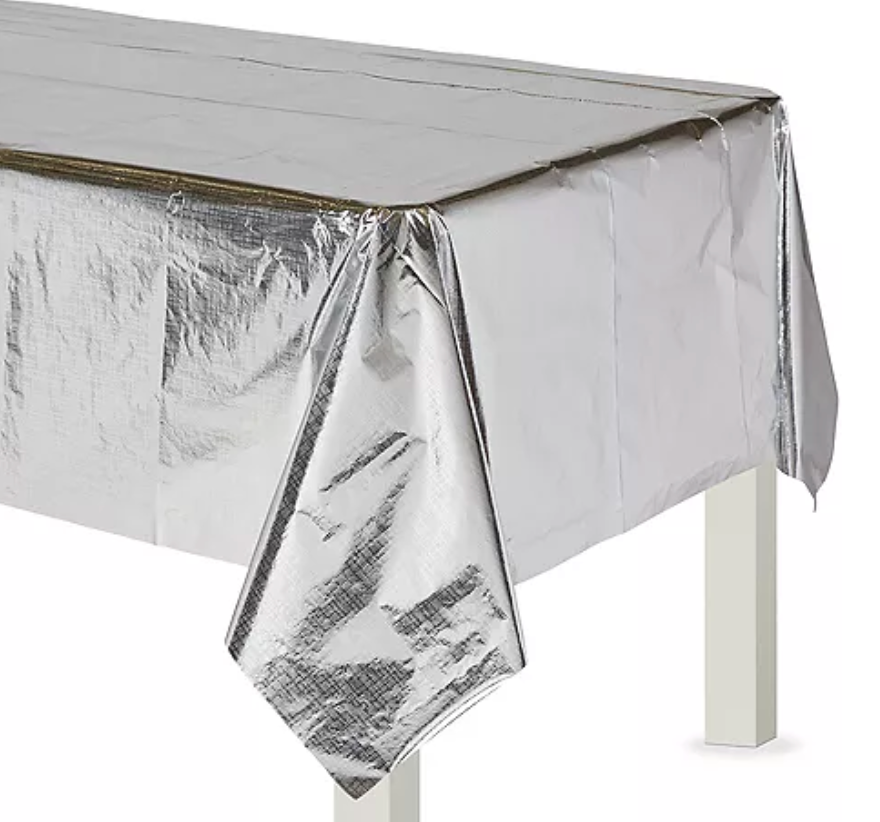 Silver Metallic Table Cover