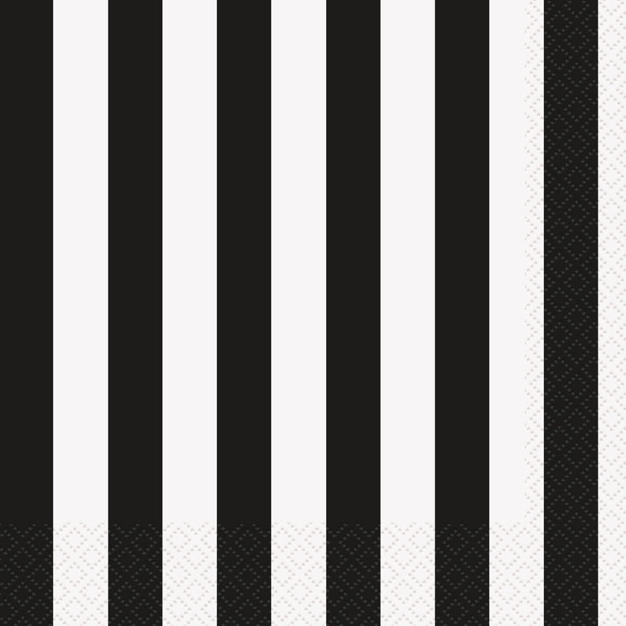 Black and White Stripe Napkins