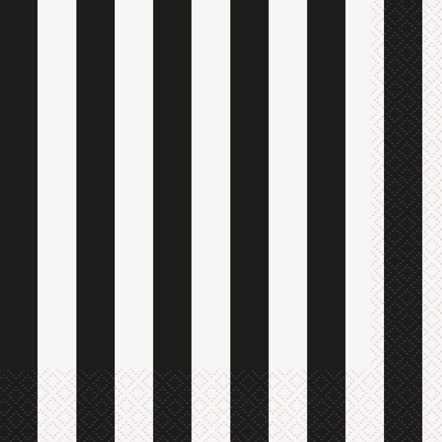 Black and White Stripe Napkins