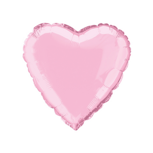 Pastel Pink Heart Foil Balloons - 2 Pack