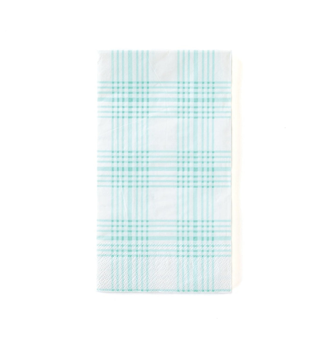 Blue Plaid Guest Napkins