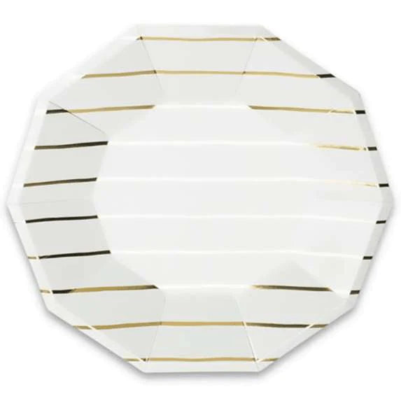 Gold Stripe Plates