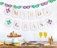 Load image into Gallery viewer, Mardi Gras Mask Banner
