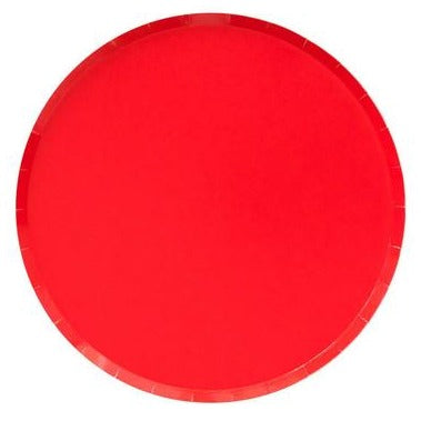 Small Round Plates - Red