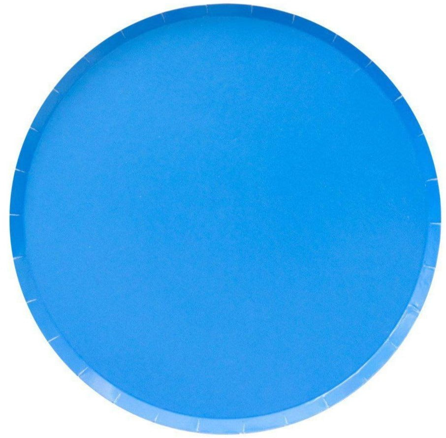 Large Round Plates - Blue