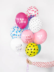 Red Heart Balloons 6 Pack