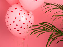 Load image into Gallery viewer, Pink and Red Heart Balloons 6 Pack
