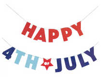 Load image into Gallery viewer, Happy 4th of July Banner
