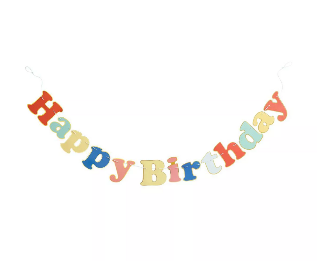 Multicolor Happy Birthday Banner