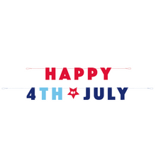 Load image into Gallery viewer, Happy 4th of July Banner
