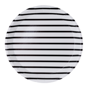 Black and White Stripe Small Plates