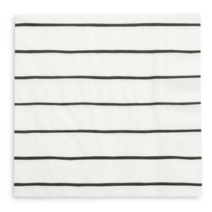 Black Stripe Luncheon Napkins