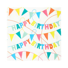 Load image into Gallery viewer, Rainbow Eco Happy Birthday Napkins
