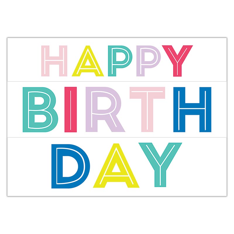 Reusable Wall Decal - Happy Birthday