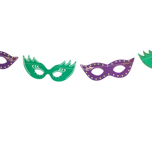 Load image into Gallery viewer, Mardi Gras Mask Banner
