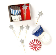 Load image into Gallery viewer, Meri Meri Patriotic Cupcake Kit
