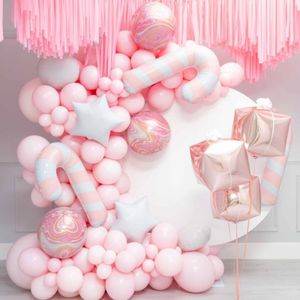 4-pack Pink Candy Cane Foil Balloons