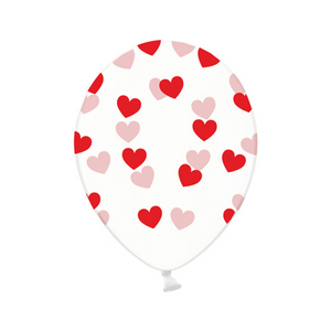 Red Heart Balloons 6 Pack