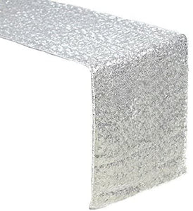 Silver Sequin Table Runner